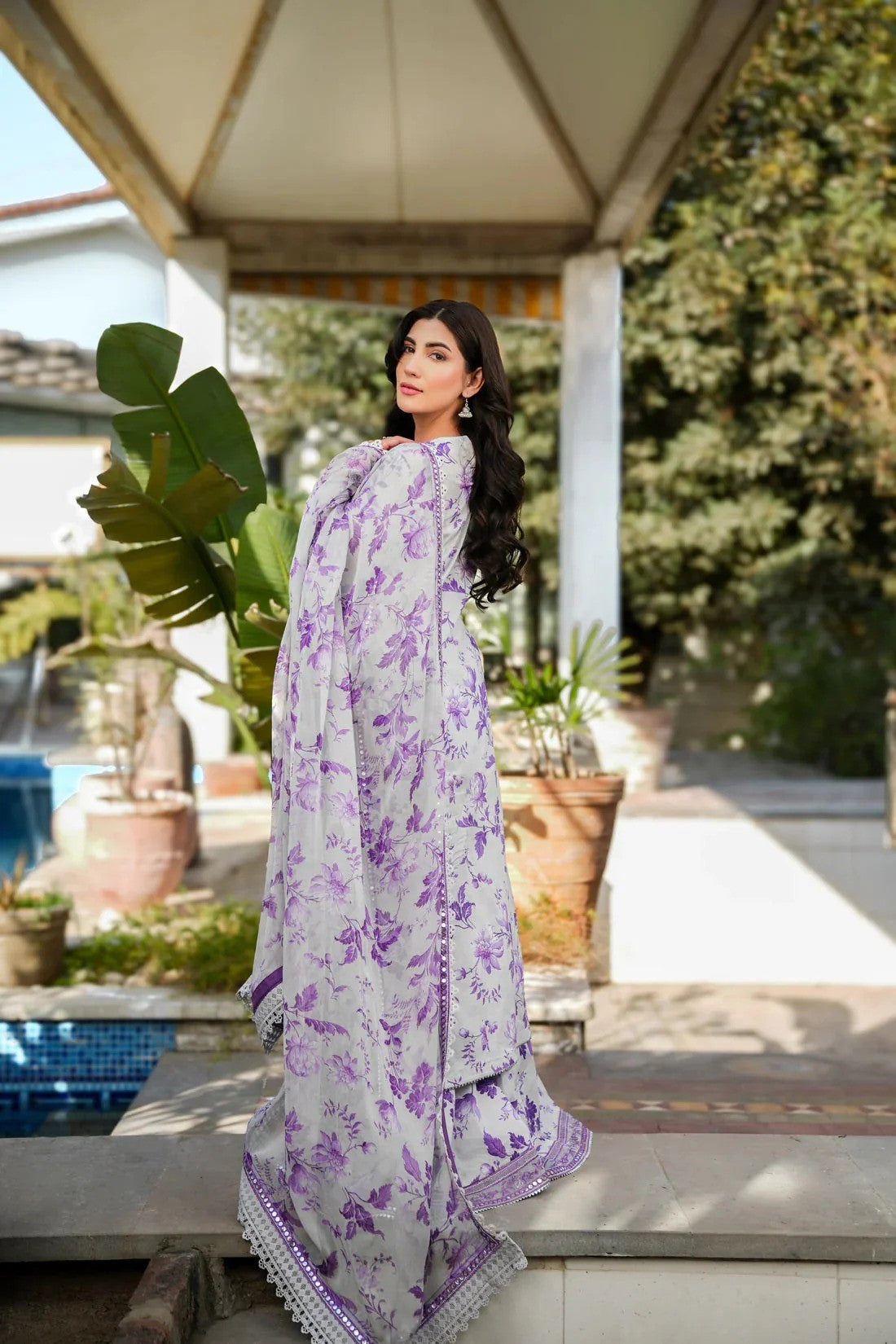 ANEELAS PRINTED LELIN EMBROIDERY UNSTITCH DRESS 3 PIECE 518W