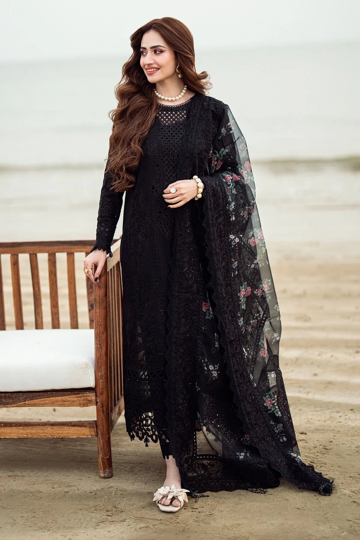 NUREH - 3PC DHANAK EMBROIDERED UNSTITCHED DRESS - 520W