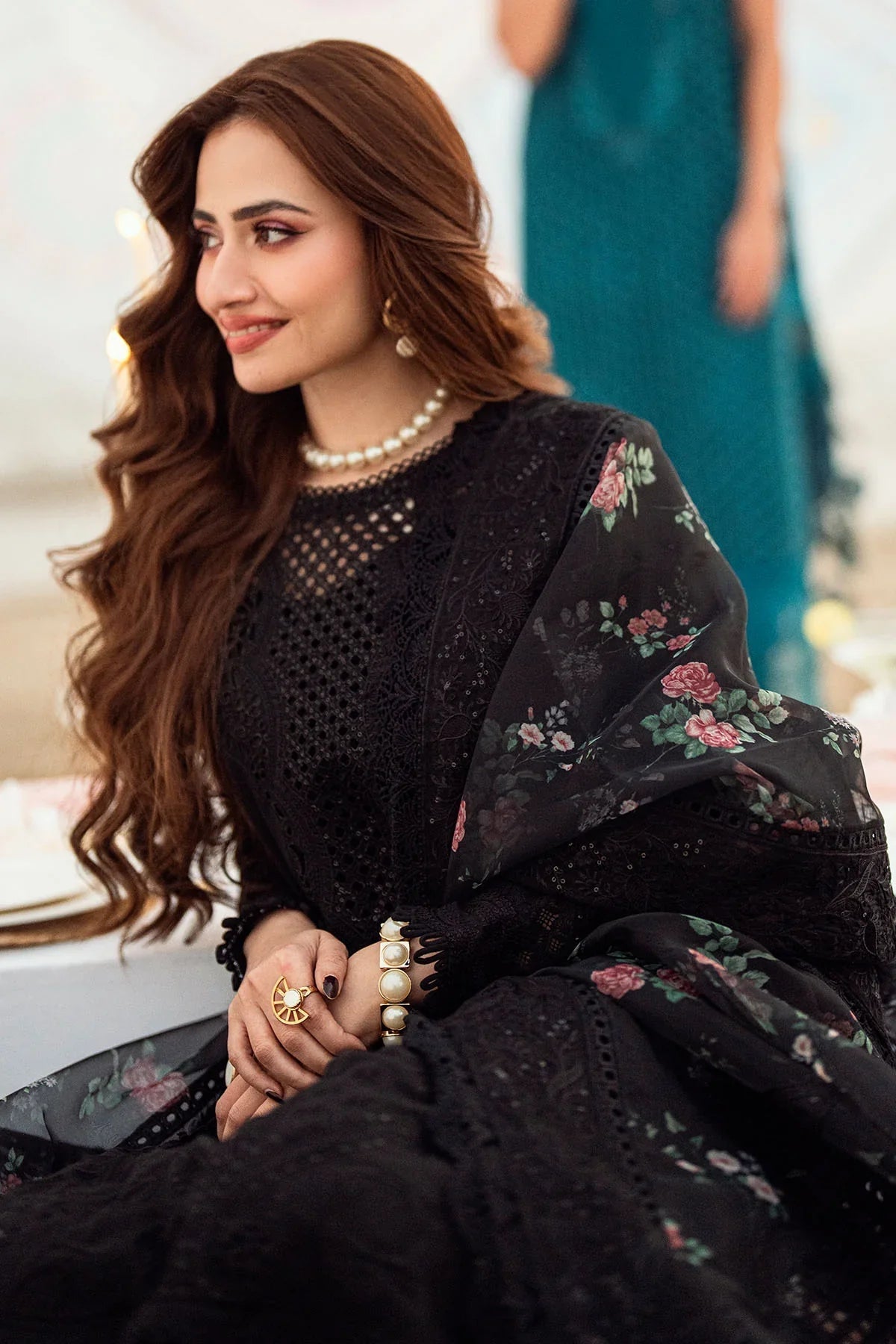 NUREH - 3PC DHANAK EMBROIDERED UNSTITCHED DRESS - 520W