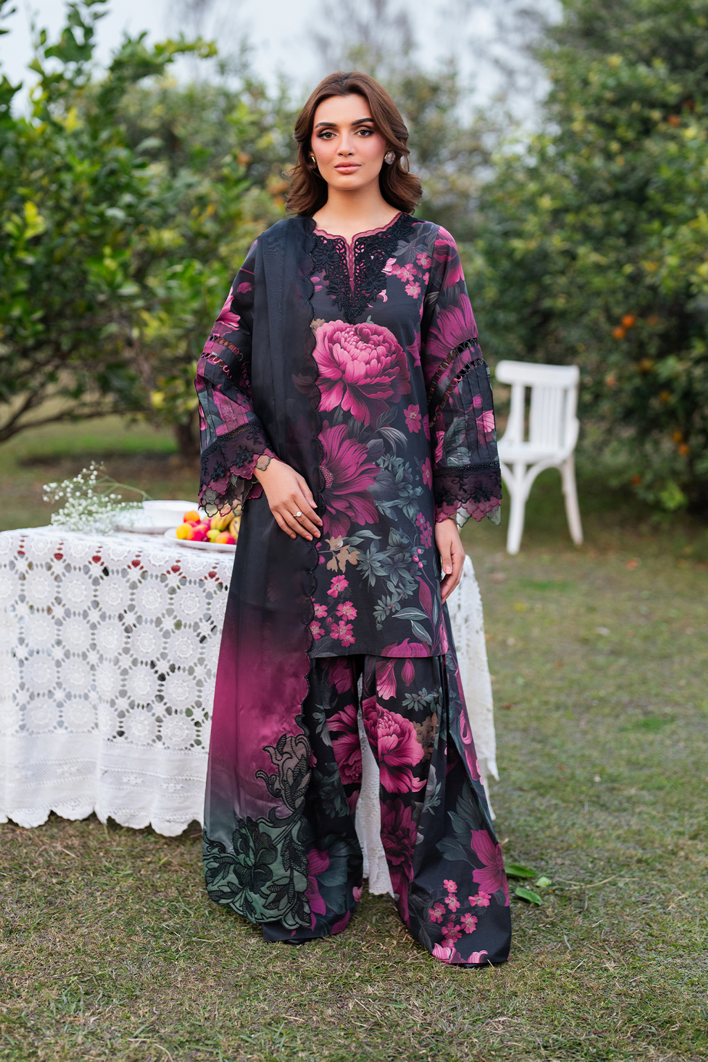 EMBROIDERED PRINTED UNSTITCHED LILEN 204