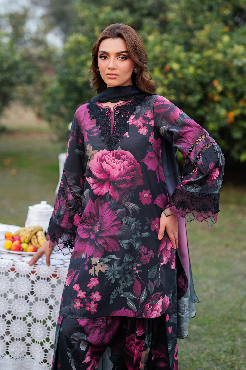 EMBROIDERED PRINTED UNSTITCHED LILEN 204
