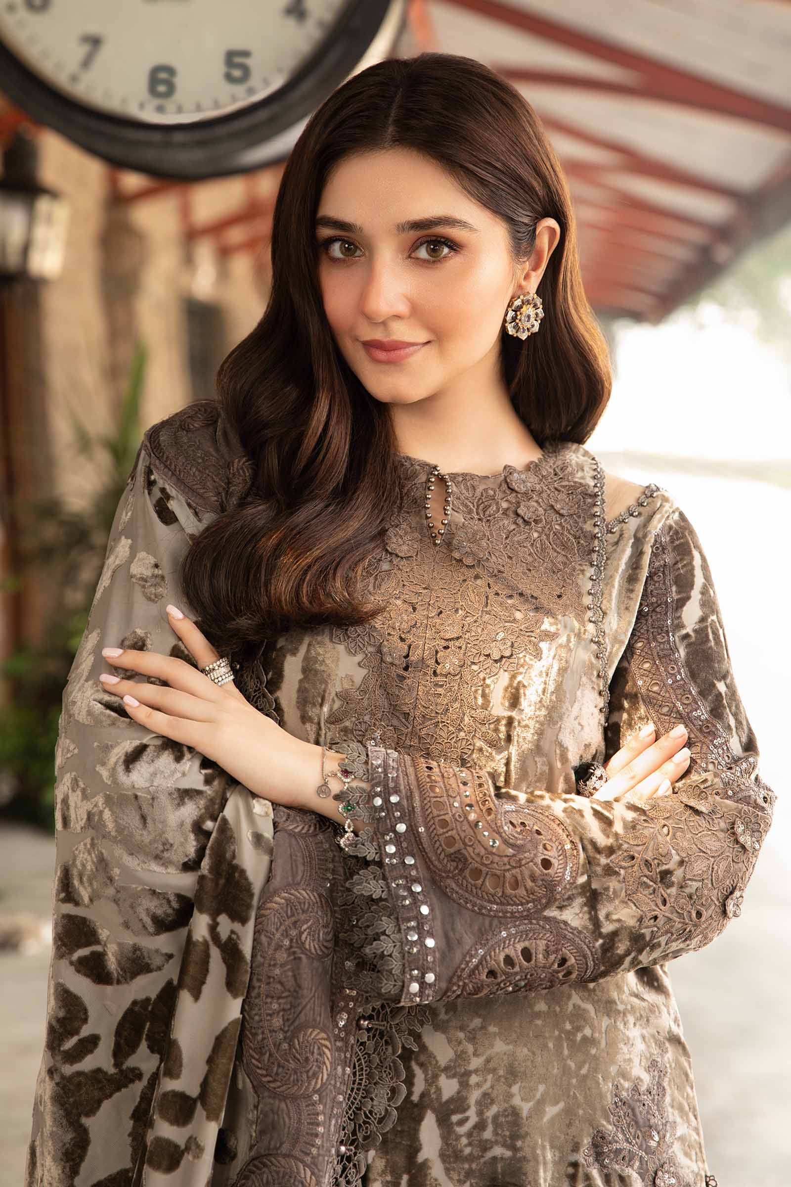 MARIA B 3 Piece Unstitched Embroidered Lawn Suit 529
