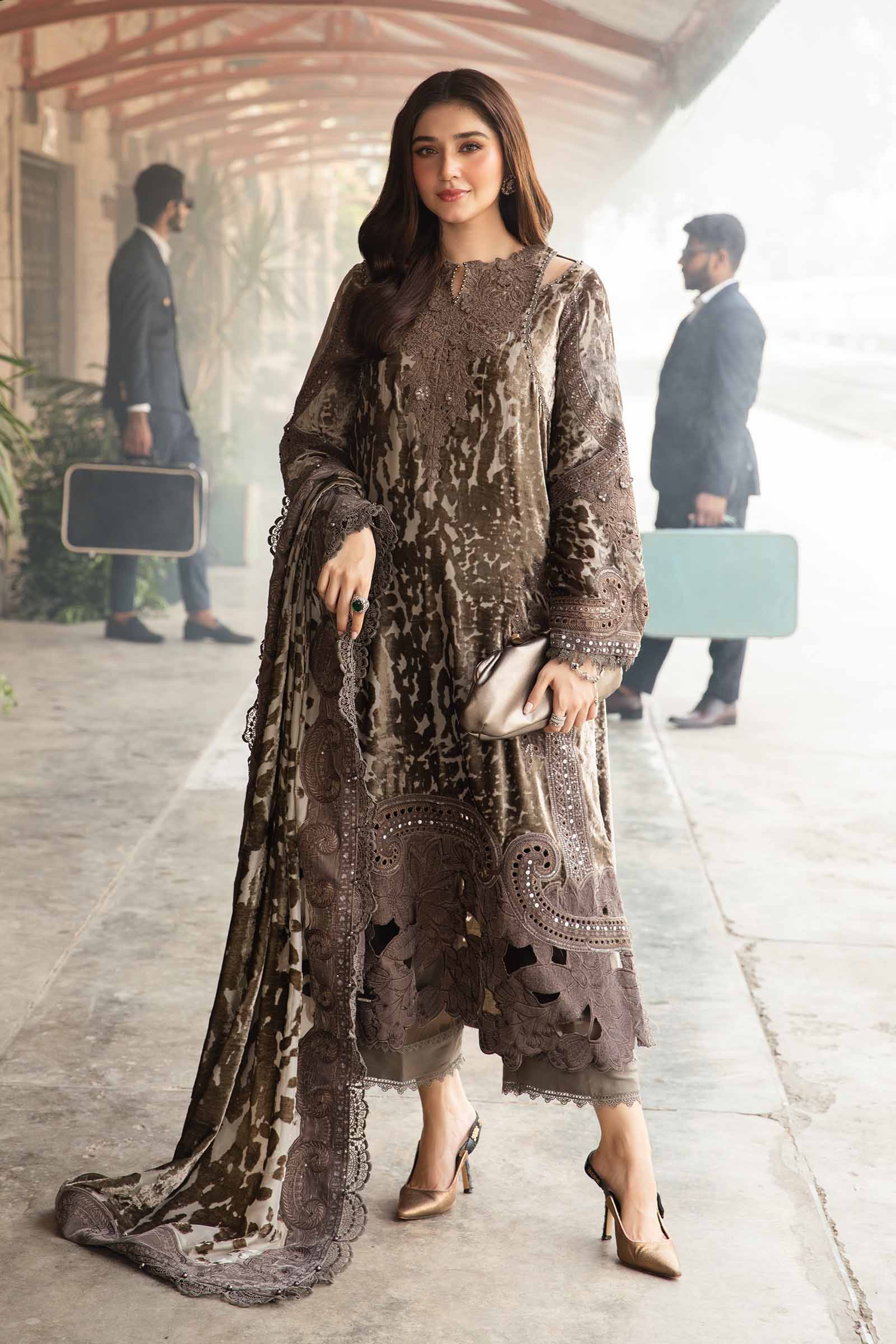 MARIA B 3 Piece Unstitched Embroidered Lawn Suit 529