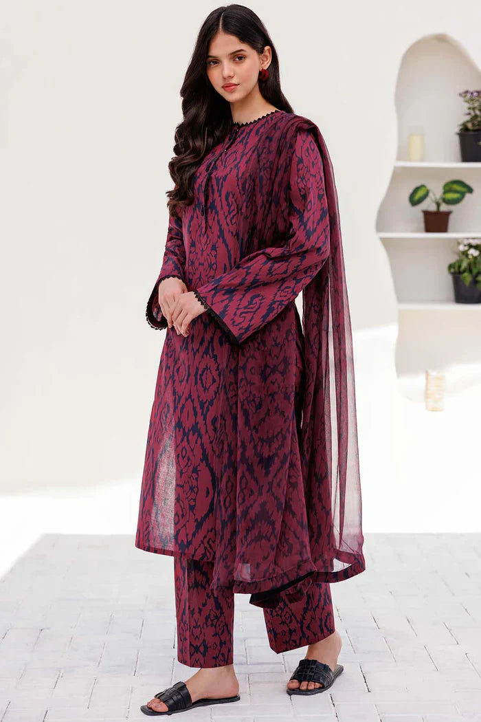 KARANDI 3PC PRINTED SHIRT WITH KARANDI PRINTED DUAPTTA AND TROUSER-256