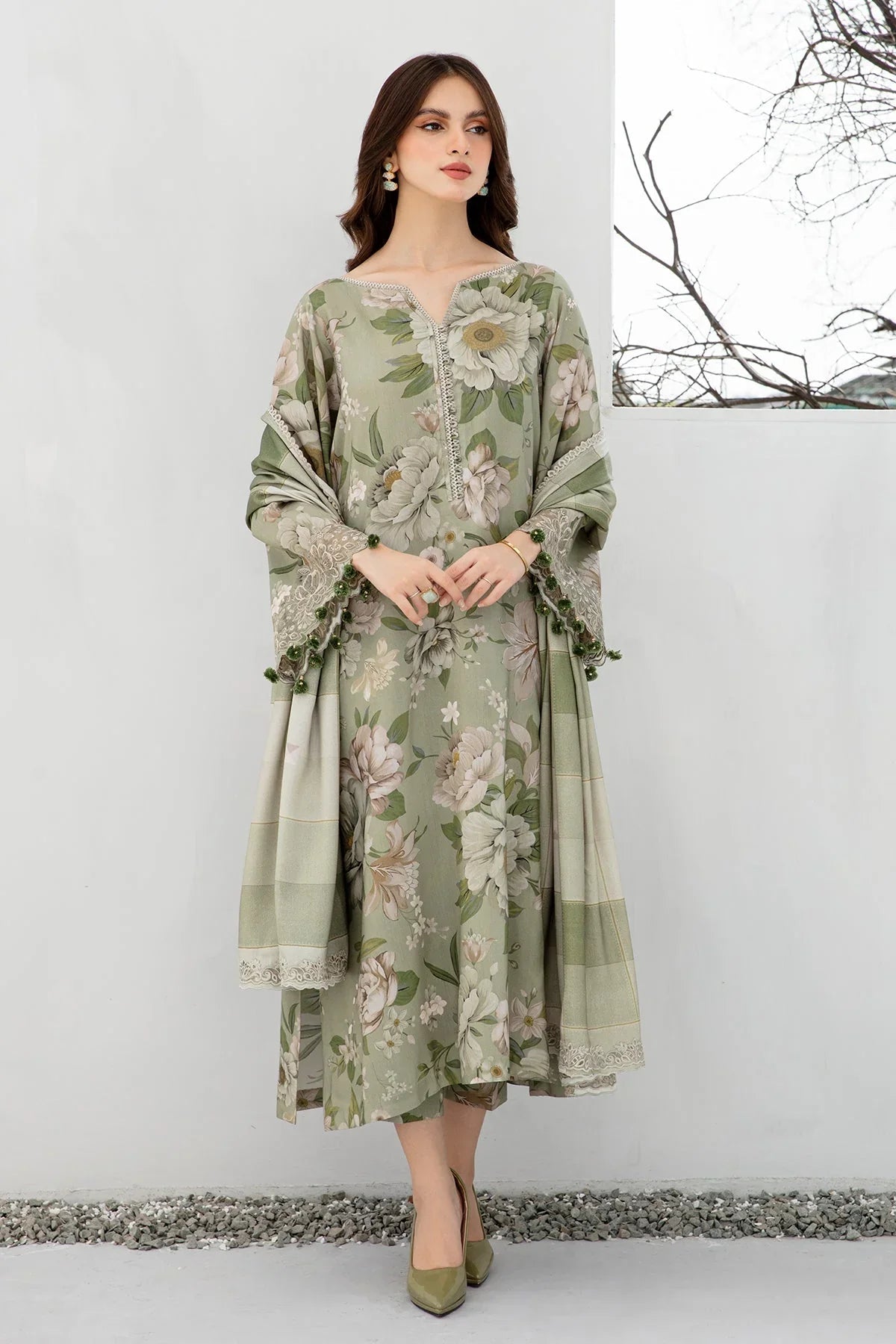 BAROQUE 3PC KARANDI PRINTED SHIRT WITH KARANDI PRINTED DUAPTTA AND TROUSER-261