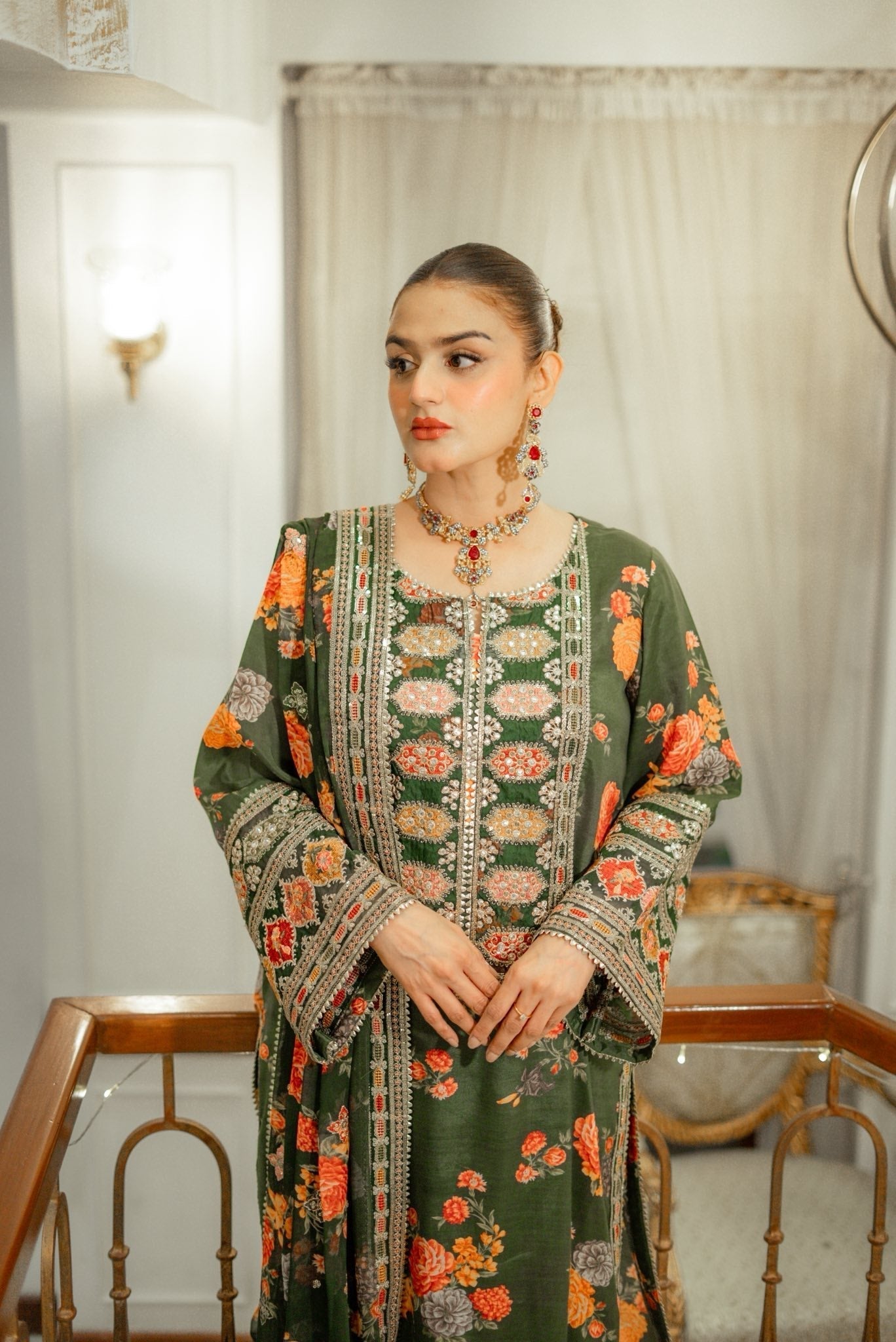 Aneelas Luxury Silk 3 Piece Unstitched 262