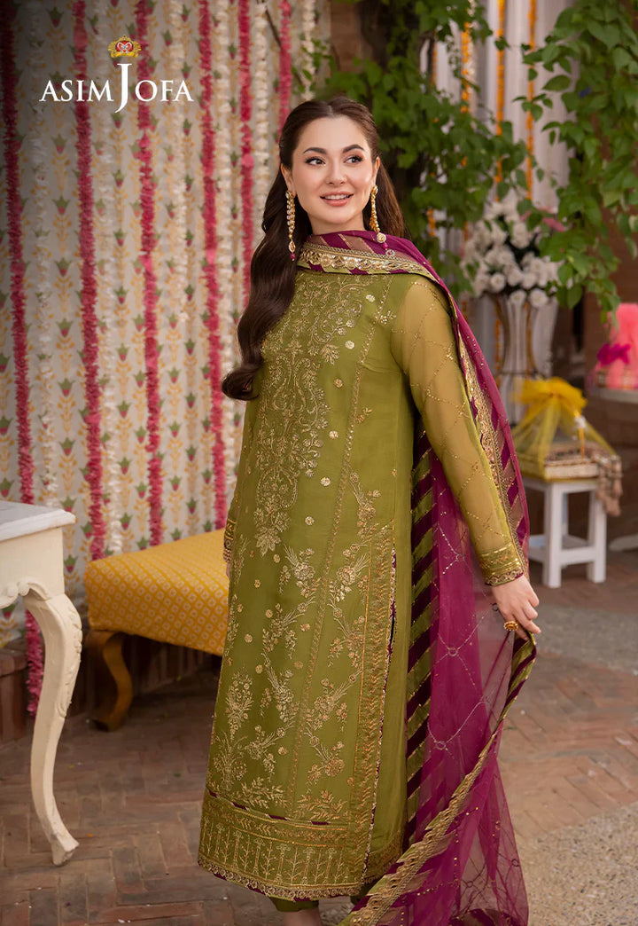 Dhanak  3PC Embroidered With Chiffon Embroidered Dupatta-243