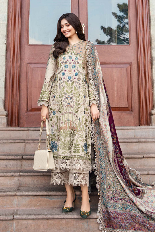 Lawn Embroidered Shirt with Digital printert monark duppata 669 L