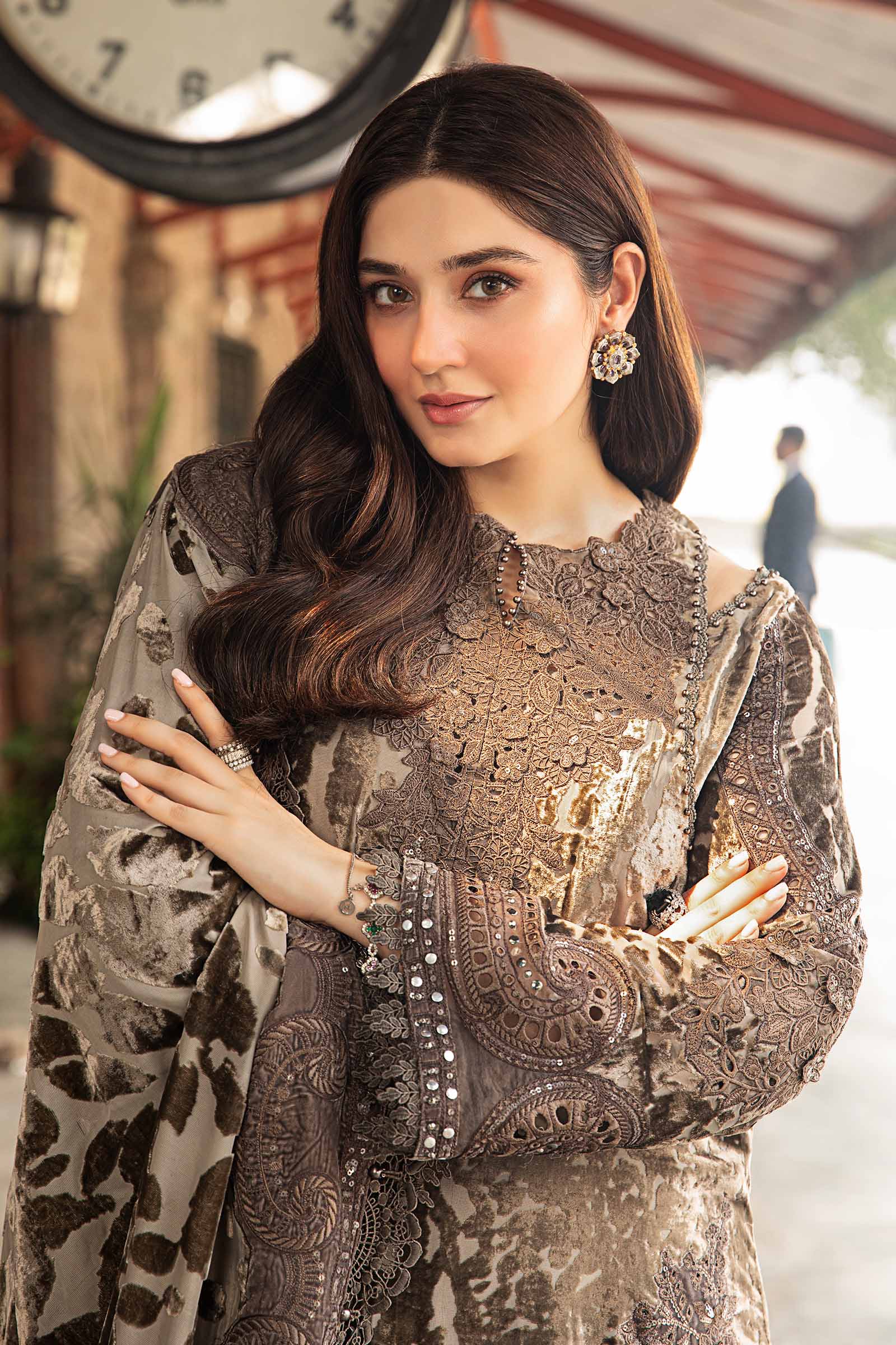 MARIA B 3 Piece Unstitched Embroidered Lawn Suit 529