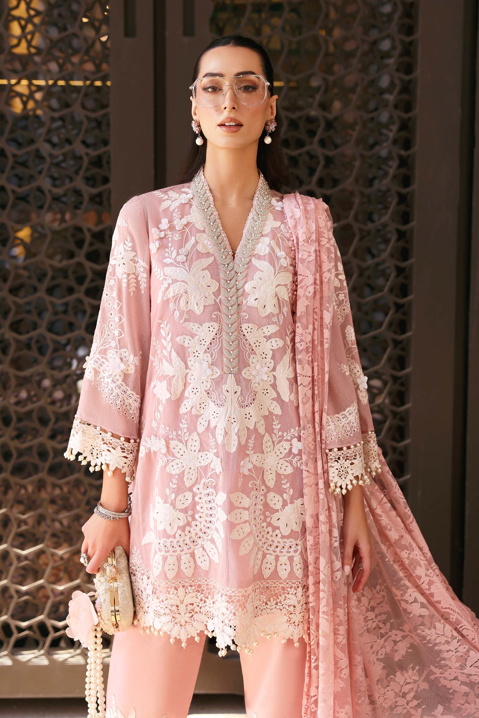 3 Piece Unstitched Embroidered Lawn  Suit 720
