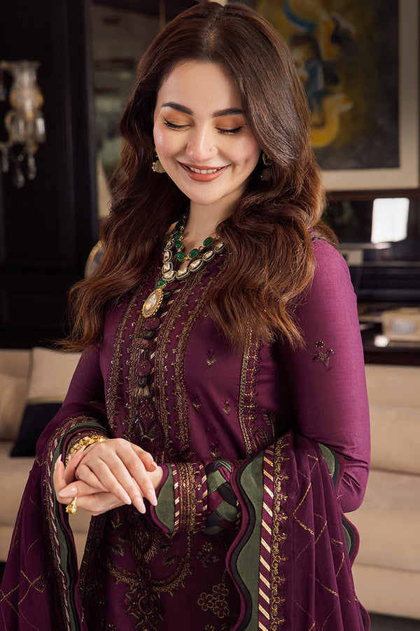 LAWN 3PC Embroidered With Chiffon Embroidered Dupatta 668 L