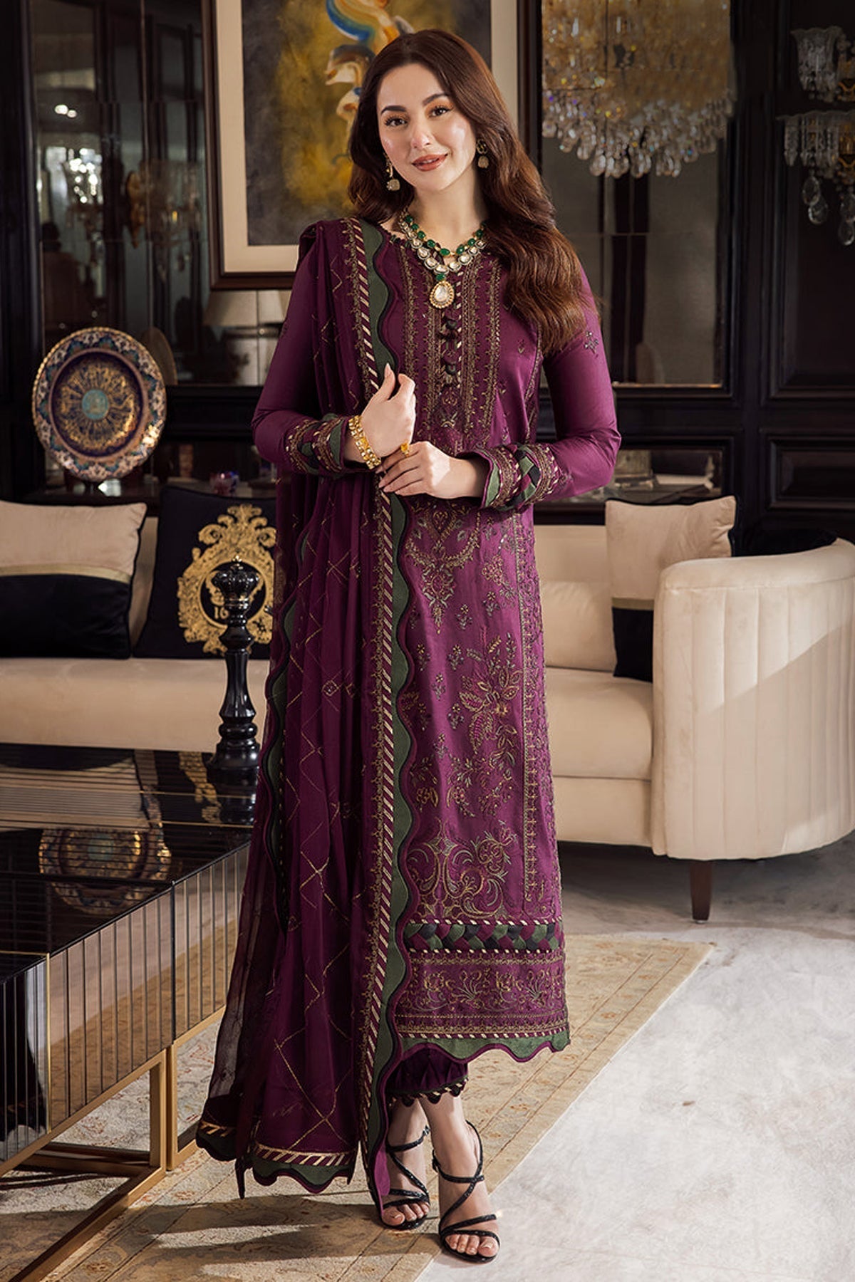 Asim Jofa Dhanak 3PC Embroidered With Chiffon Embroidered Dupatta-668