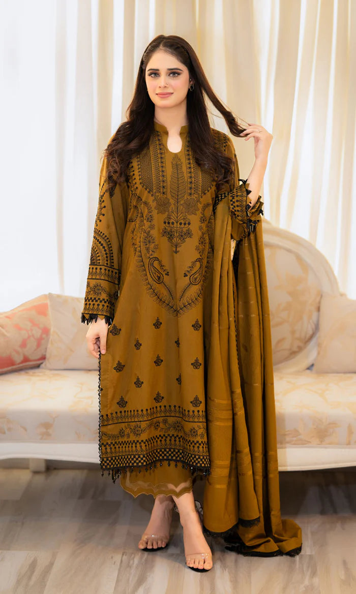 3pc UNSTITCH Lawn Article With Chiffon Dupata 3PC SUIT-251