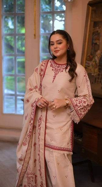 ANEELAS UNSTITCH DHANAK 3PC SUIT 46