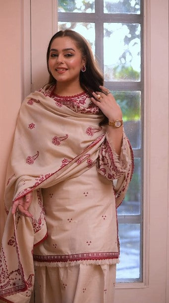 ANEELAS UNSTITCH DHANAK 3PC SUIT 46