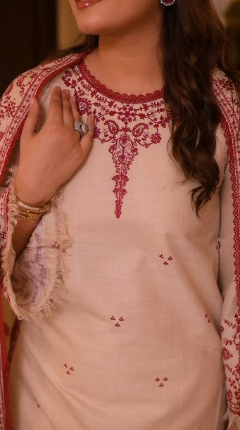 ANEELAS UNSTITCH DHANAK 3PC SUIT 46