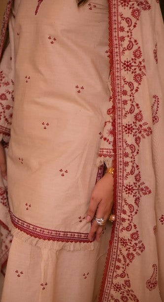 ANEELAS UNSTITCH DHANAK 3PC SUIT 46