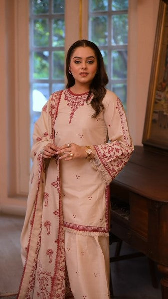 ANEELAS UNSTITCH DHANAK 3PC SUIT 46