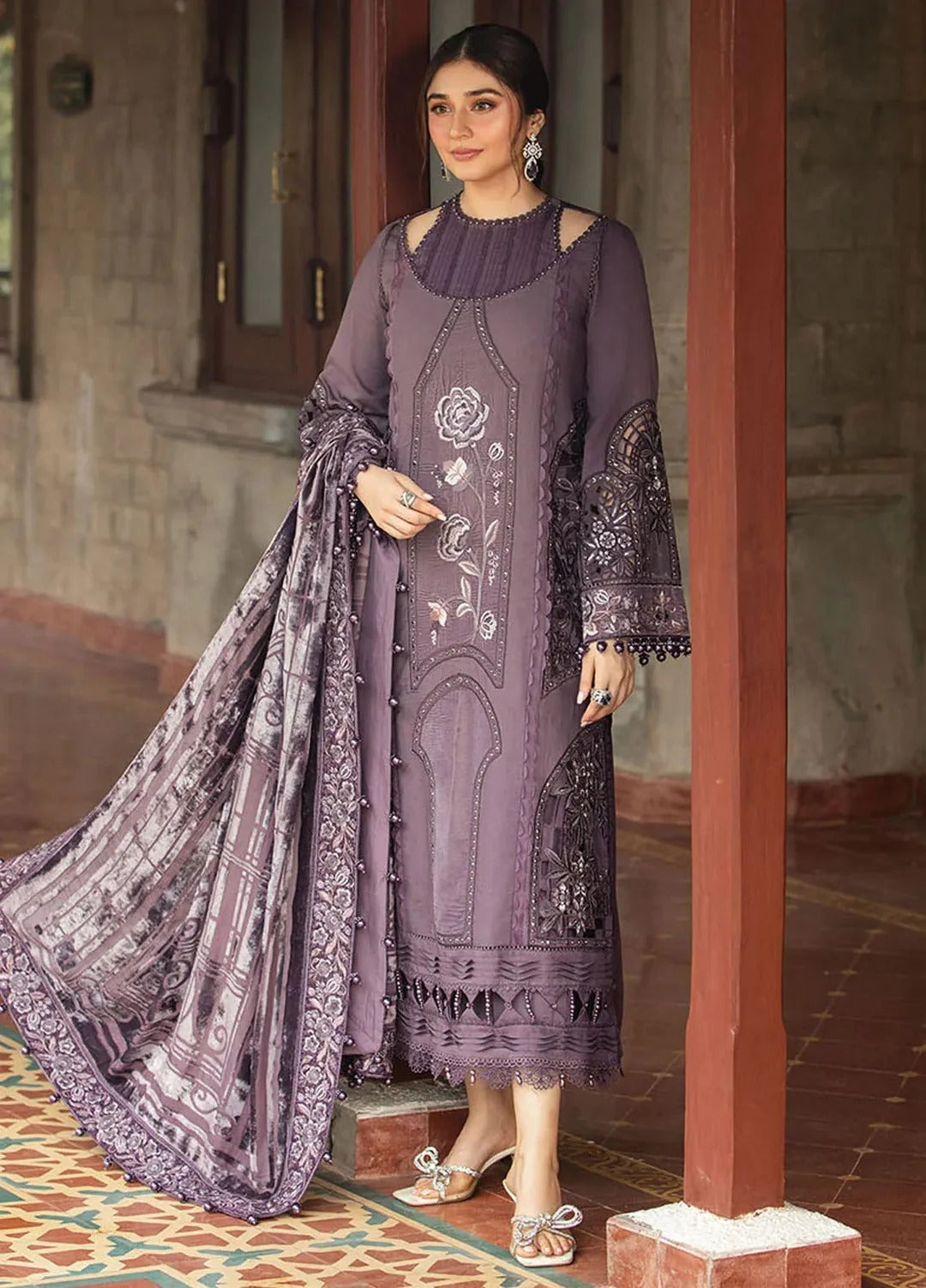 Maria B Embroidered Suit Unstitched 3 Piece Suit 64