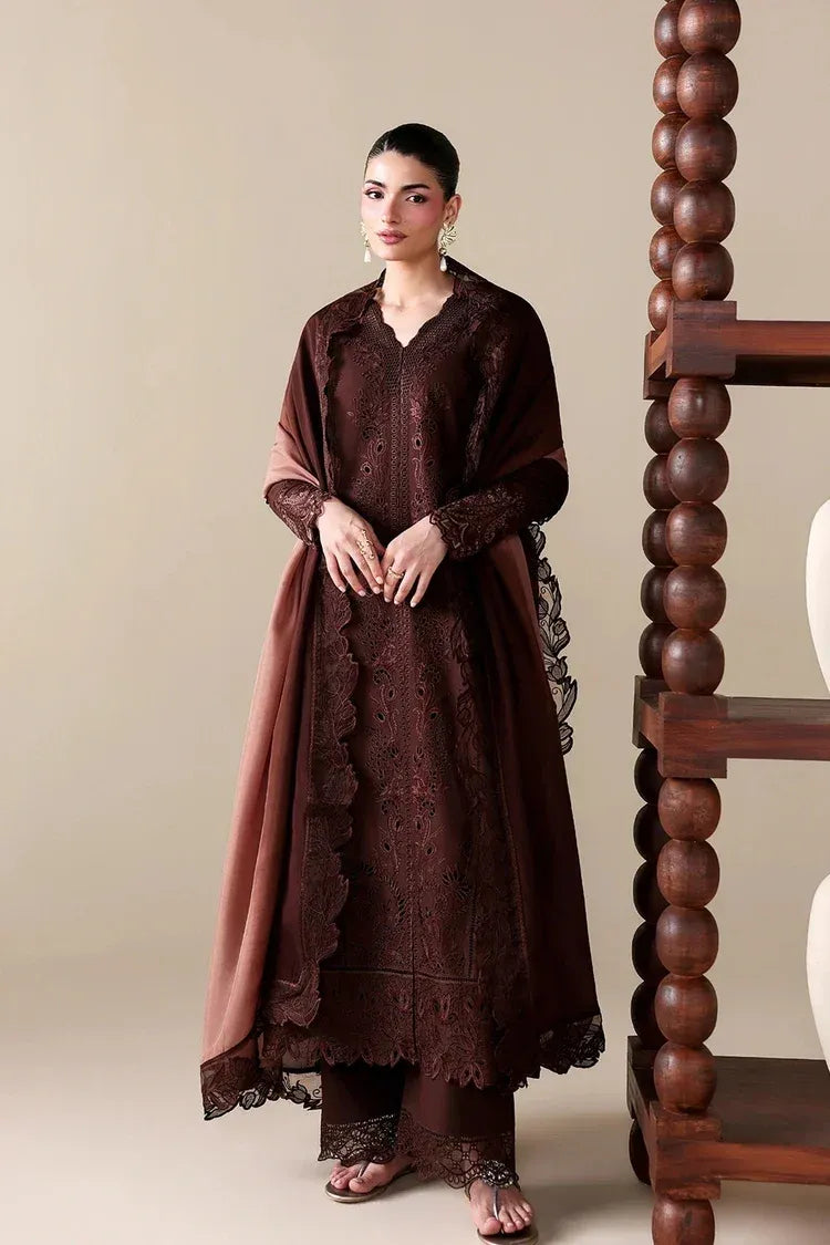 BATIK-3PC DHANAK EMBROIDERED SHIRT WITH COURTRAI WOOL PRINT EMBROIDERED SHAWL AND TROUSER 60