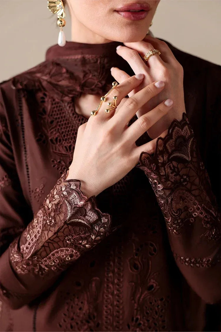 BATIK-3PC DHANAK EMBROIDERED SHIRT WITH COURTRAI WOOL PRINT EMBROIDERED SHAWL AND TROUSER 60