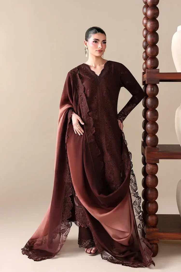 BATIK-3PC DHANAK EMBROIDERED SHIRT WITH COURTRAI WOOL PRINT EMBROIDERED SHAWL AND TROUSER 60