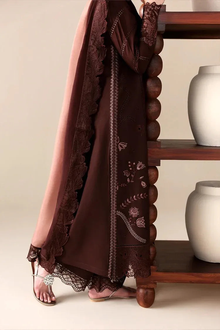 BATIK-3PC DHANAK EMBROIDERED SHIRT WITH COURTRAI WOOL PRINT EMBROIDERED SHAWL AND TROUSER 60