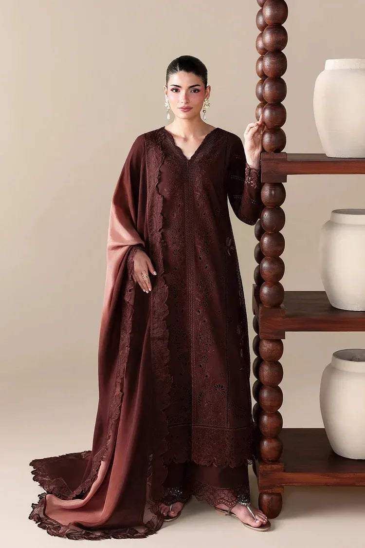 BATIK-3PC DHANAK EMBROIDERED SHIRT WITH COURTRAI WOOL PRINT EMBROIDERED SHAWL AND TROUSER 60