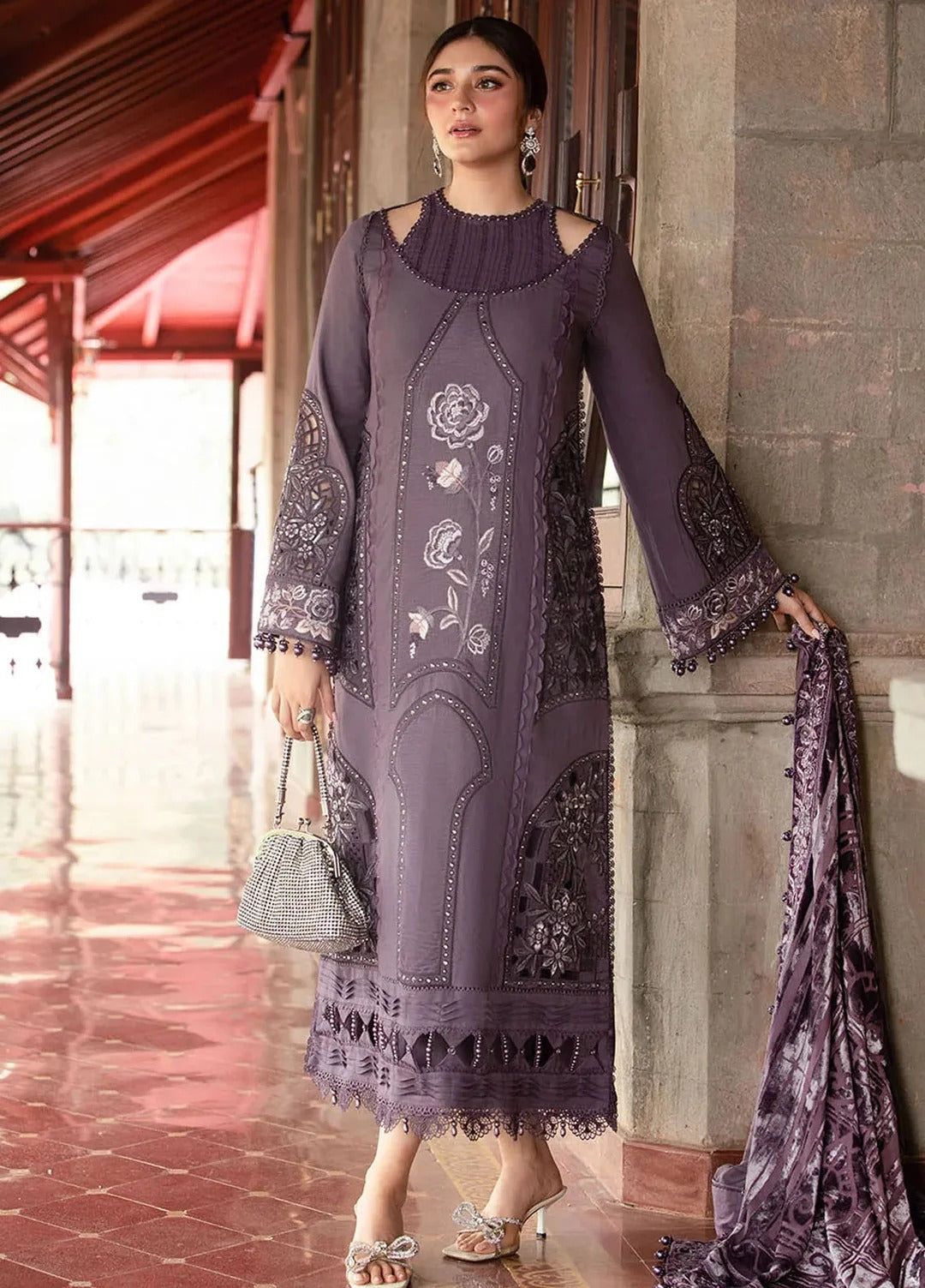Maria B Embroidered Suit Unstitched 3 Piece Suit 64