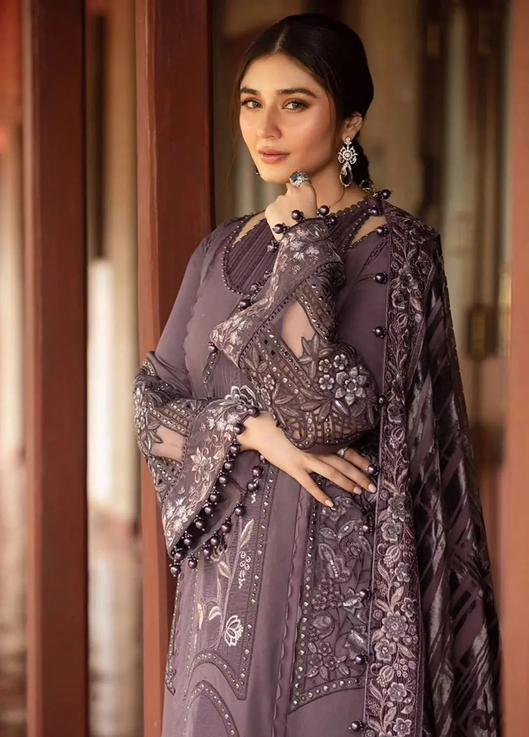 Maria B Embroidered Suit Unstitched 3 Piece Suit 64