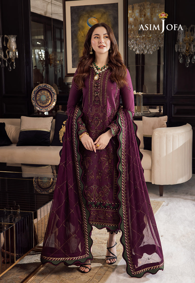 Asim Jofa Dhanak 3PC Embroidered With Chiffon Embroidered Dupatta-668