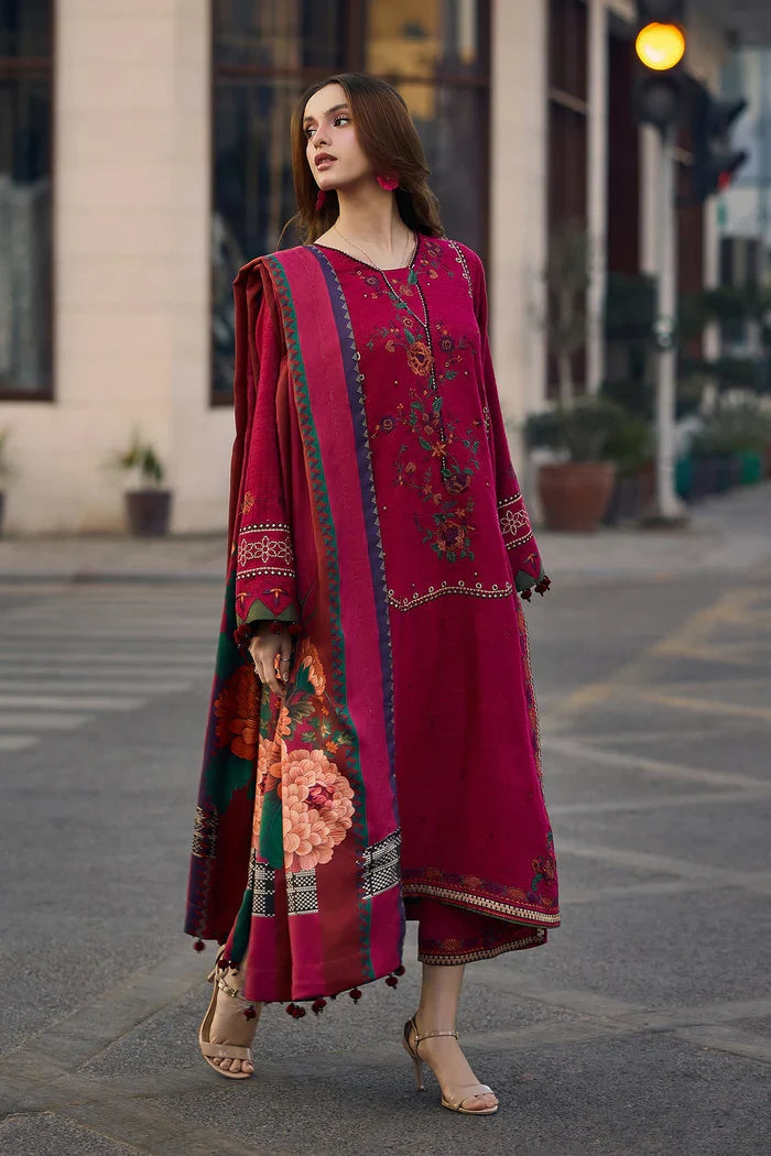 Lawn-3PC UNSTITCHED Embroidered Shirt with Digital Printed Jacquard Dupatta- V712